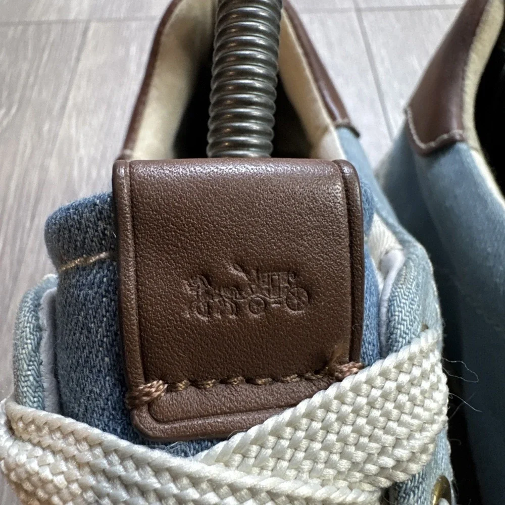 Coach Cate Espadrilles Women's 9 B Denim Two Tone Blue Summer Casual Sneakers